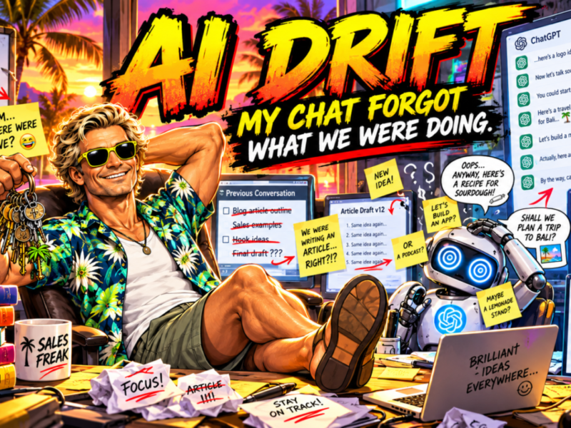 AI IS COMING FOR MY JOB? MINE JUST FORGOT WHAT WE WERE DOING.
